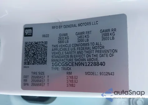 2022 Chevrolet Colorado 2Wd Short Box Lt from USA, damaged, VIN 1GCGSCEN9N1228840